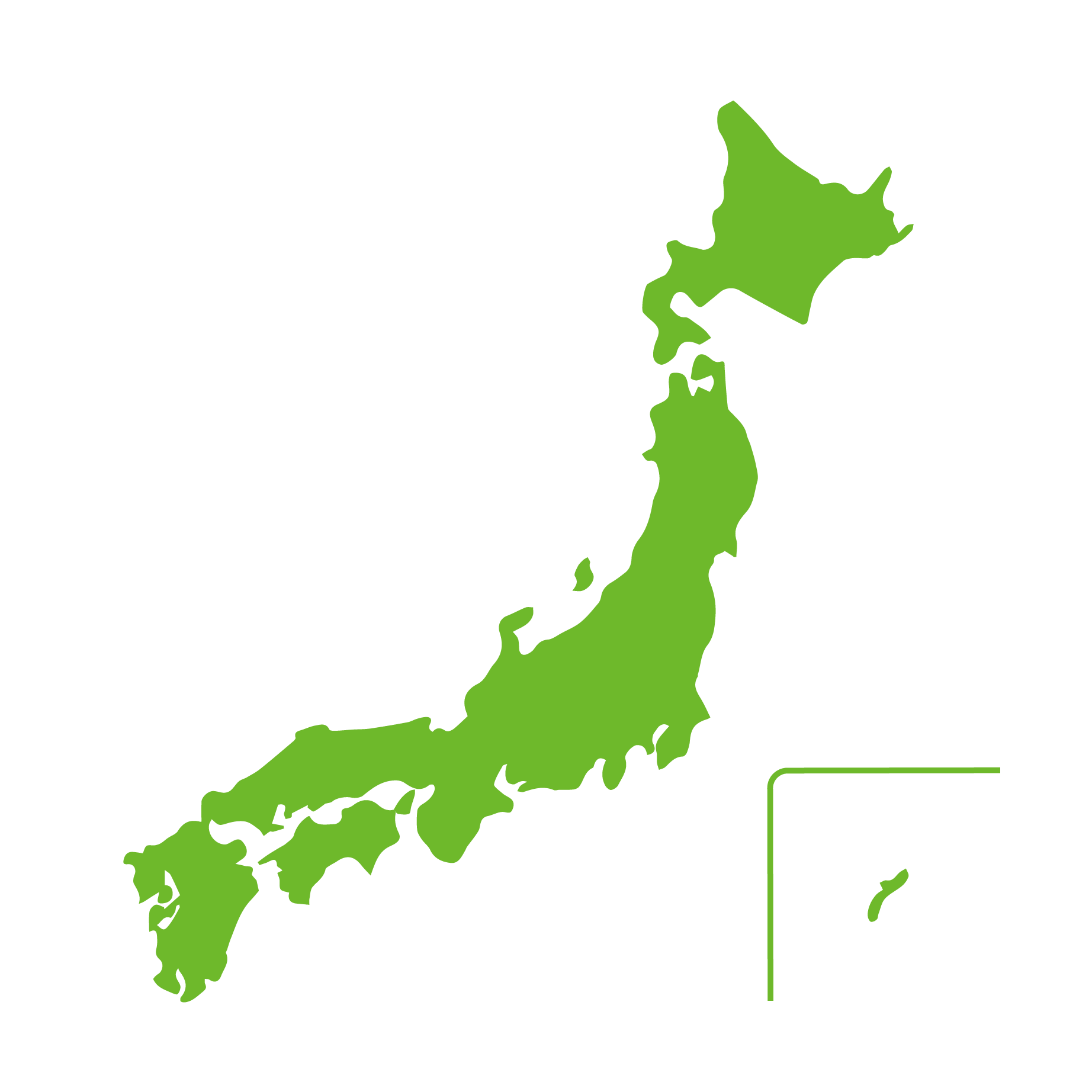 日本列島の地図
